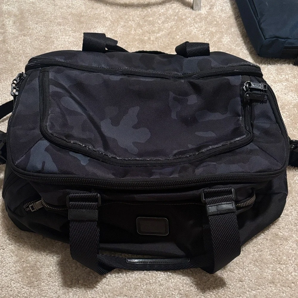 Tumi Men's Black Camo Laptop Briefcase